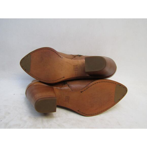 FRYE Womens Size 8.5 M Brown Leather Zip Ankle Boots Bootie - Picture 9 of 11